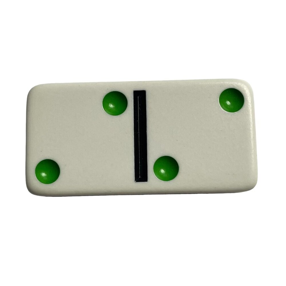 Double Nine Dominoes Replacement Tile Double 2 Color Dot Vintage 1998 mq